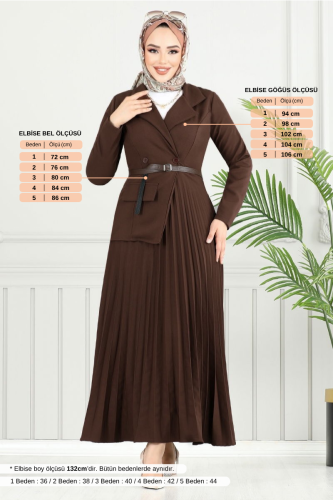 MRV Z.N.K. - Dress 4747ZNK903-M Brown