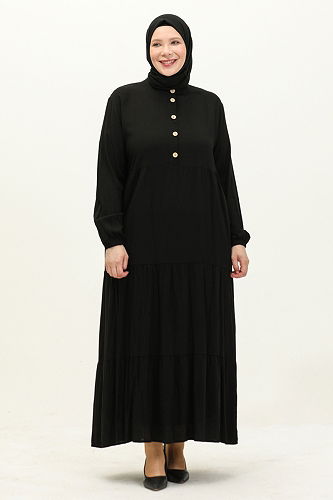 moda selvim Dress 5001ERK1158 Black - Thumbnail