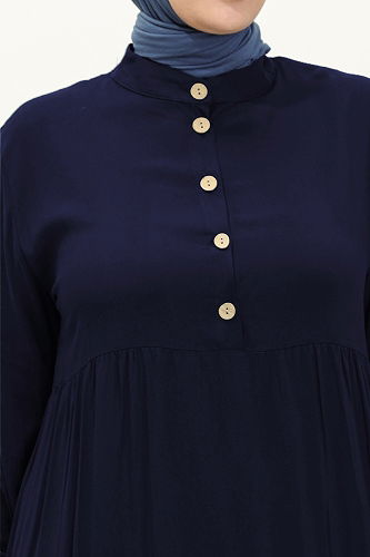 moda selvim الفستان كحلي 5001ERK1158 - Thumbnail