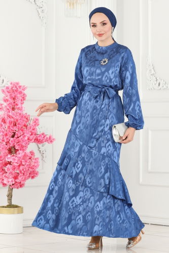 H.B.S. - Dress 5001HBS856 Indigo