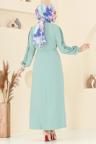 moda selvim Dress 5001MDA386 Light Mint - Thumbnail