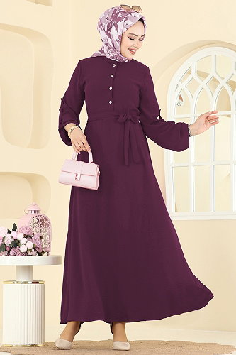 moda selvim الفستان توتي فاتح 5002BM387 - Thumbnail