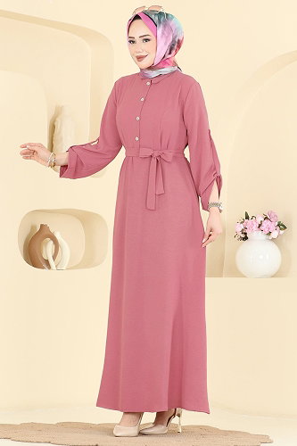 moda selvim Dress 5002BM387 Rose Dried - Thumbnail