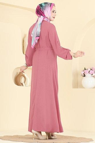moda selvim Dress 5002BM387 Rose Dried - Thumbnail