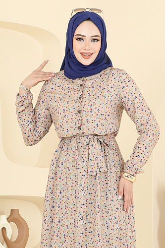 moda selvim Dress 5002ERK1158 Vision - Thumbnail