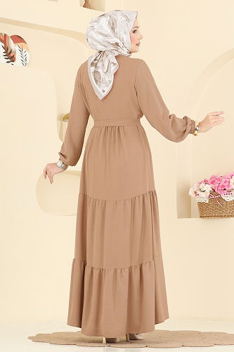 moda selvim الفستان لاتيه 5003BM387 - Thumbnail