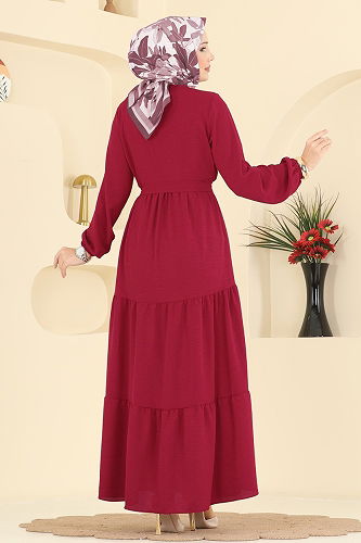moda selvim الفستان احمر 5003BM387 - Thumbnail