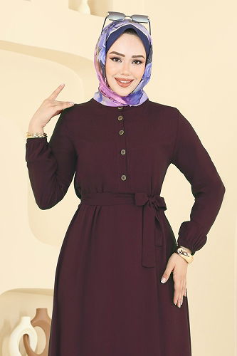 moda selvim الفستان توتي 5003ERK1158 - Thumbnail