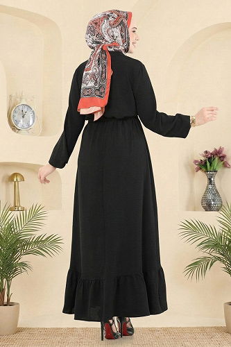 moda selvim Dress 5003MDA386 Black - Thumbnail