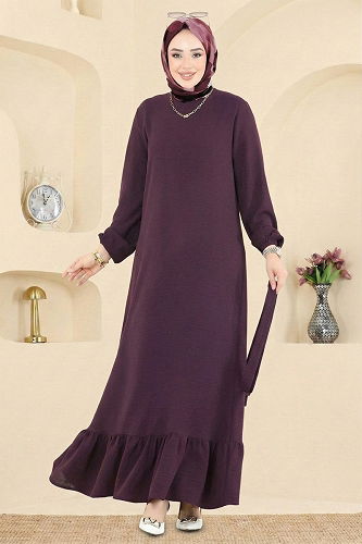 moda selvim الفستان توتي فاتح 5003MDA386 - Thumbnail