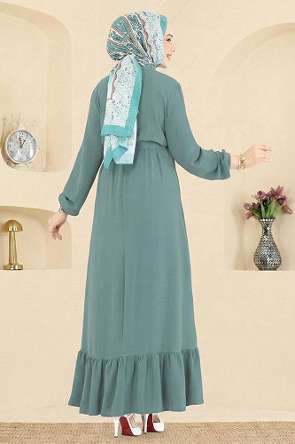 moda selvim Dress 5003MDA386 Mint - Thumbnail