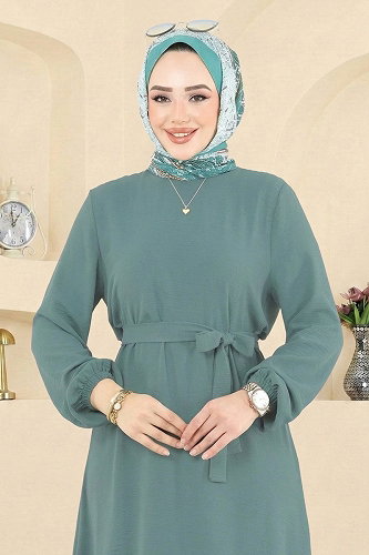 moda selvim Dress 5003MDA386 Mint - Thumbnail