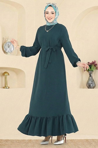 moda selvim الفستان بترولي 5003MDA386 - Thumbnail