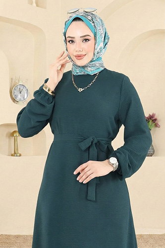 moda selvim الفستان بترولي 5003MDA386 - Thumbnail