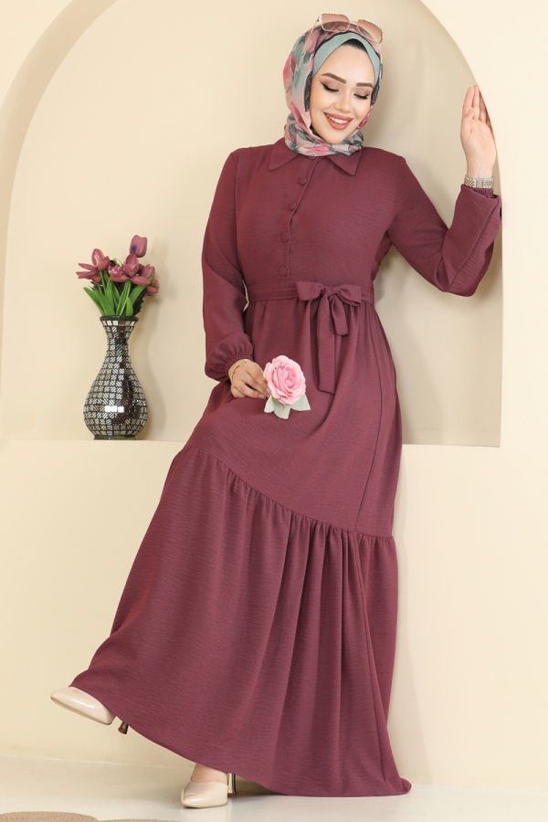 Modaselvim Dress Dress 5004BM387 Dark Rose Dusky