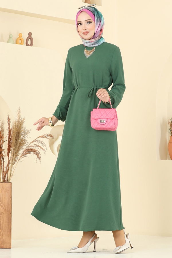 Modaselvim NET 20%+20% DISCOUNT IN THE CARD Dress 5004MDA386 Almond Green