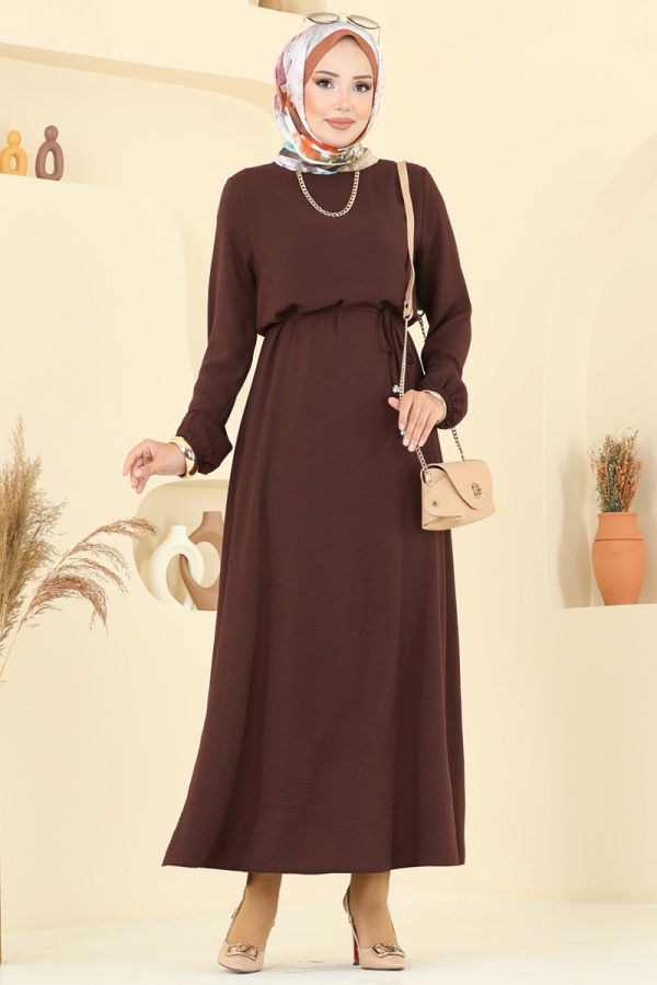 Modaselvim NET 20%+20% DISCOUNT IN THE CARD Dress 5004MDA386 Brown