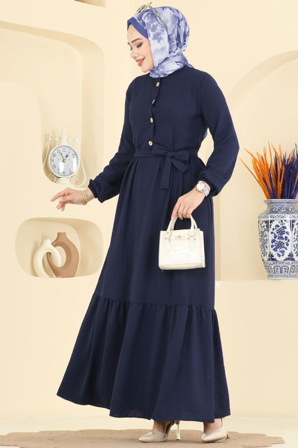 Modaselvim Dress Dress 5005BM387 Dark Navy Blue