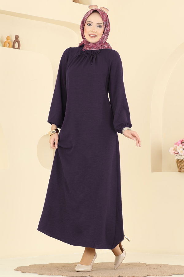 Modaselvim Dress Dress 5006BM387 Purple