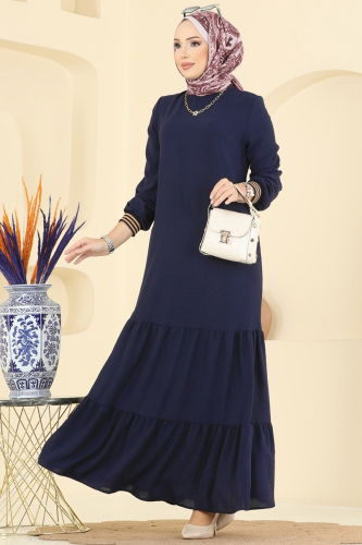 M.O.R. - Dress 5006MDA386 Light Navy Blue