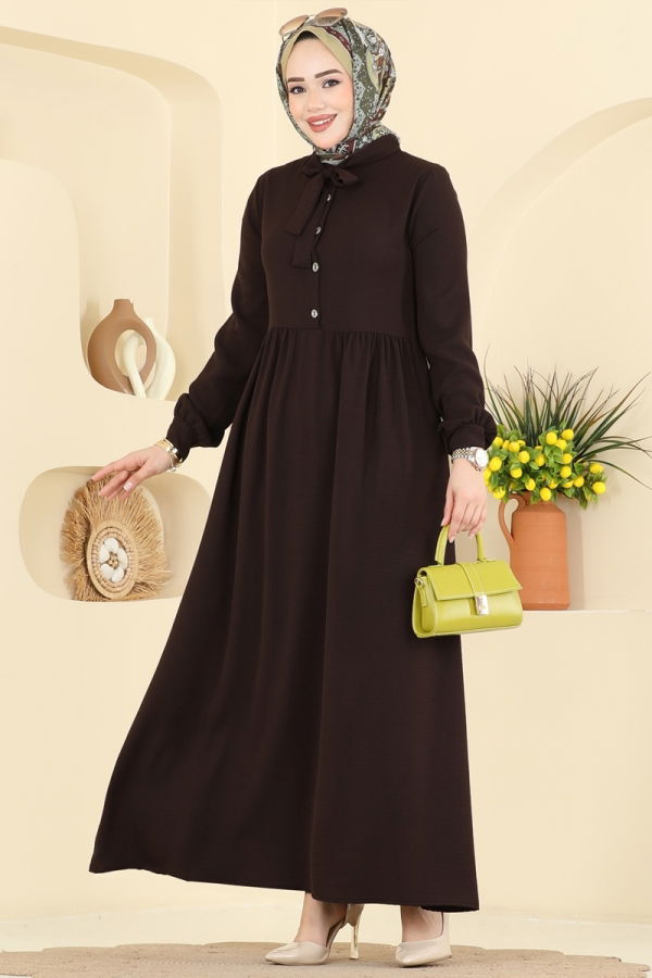 Modaselvim Dress Dress 5009BM387 Brown