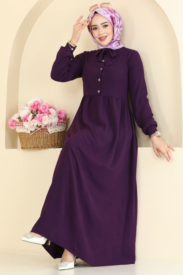 Modaselvim Dress Dress 5009BM387 Purple