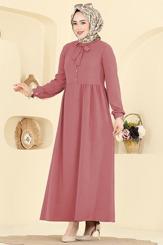 moda selvim Dress 5009BM387 Rose Dried - Thumbnail