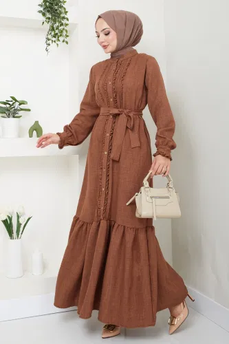 H.B.S. - Dress 5009HBS856 Brown