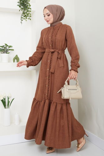 H.B.S. - DRESS 5009HBS856 Brown