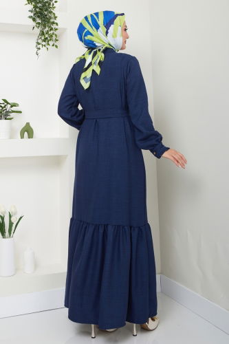 moda selvim DRESS 5009HBS856 Navy Blue - Thumbnail