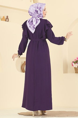 moda selvim Dress 5009MDA386 Light Purple - Thumbnail