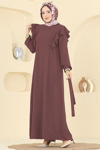 moda selvim Dress 5009MDA386 Rose Dried - Thumbnail