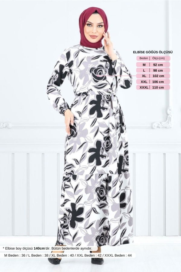 Modaselvim خصم صافٍ20%+20% في سلة التسوق الفستان أسود 5010UZ1029-M