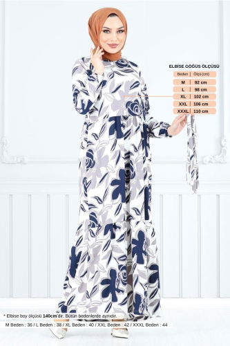 MRV U.Z. - الفستان كحلي 5010UZ1029-M