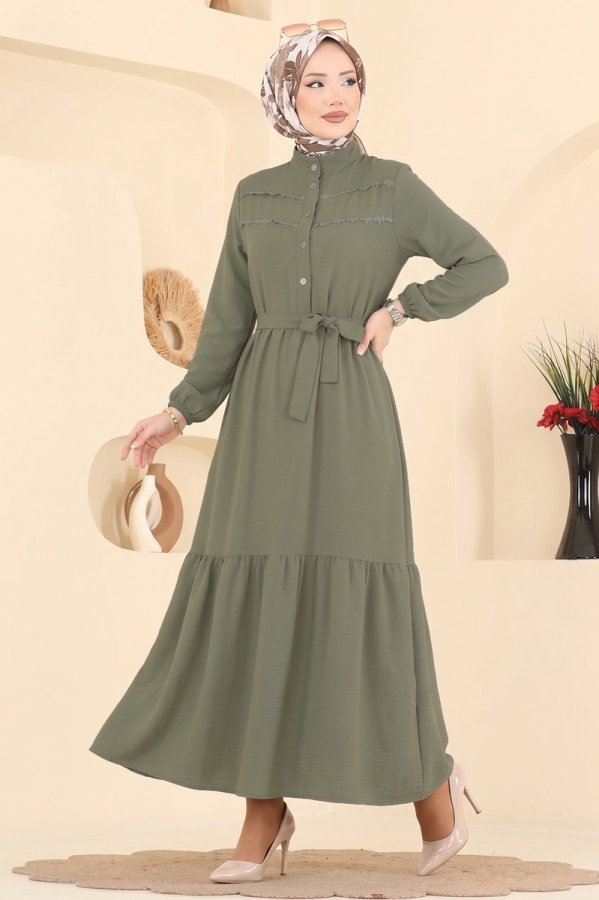 Modaselvim الفساتين الفستان اخضر عفني 5011BM387
