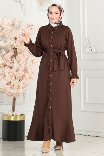 H.B.S. - Dress 5012HBS856 Brown