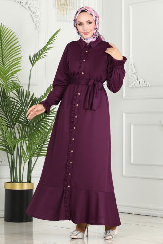 H.B.S. - DRESS 5012HBS856 Damson