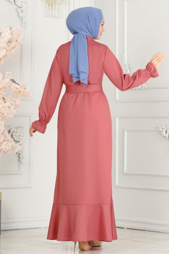 moda selvim DRESS 5012HBS856 Rose Dried - Thumbnail