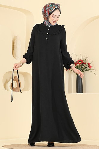 moda selvim Dress 5012MDA386 Black - Thumbnail