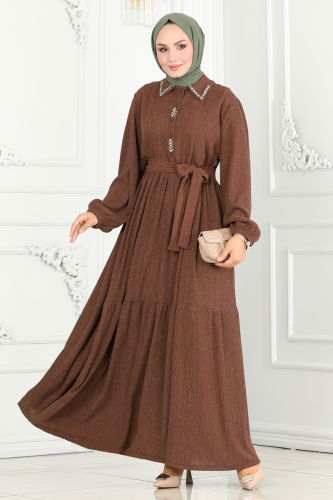 H.B.S. - Dress 5014HBS856 Brown