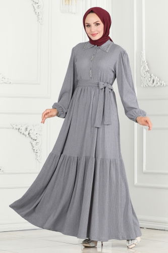 H.B.S. - DRESS 5014HBS856 Gray