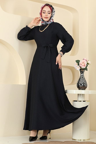 moda selvim Dress 5015ERK1158 Black - Thumbnail