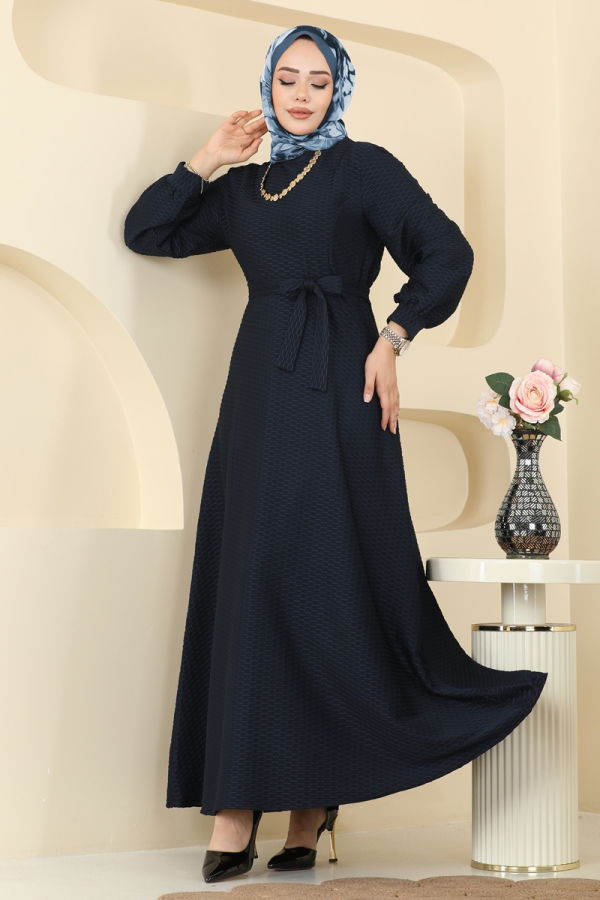 Modaselvim Dress Dress 5015ERK1158 Dark Navy Blue