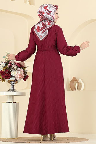 moda selvim Dress 5015ERK1158 Red - Thumbnail