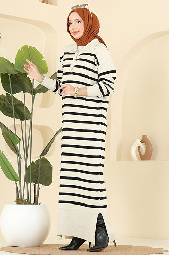 moda selvim الفستان سكري 502OZN1046 - Thumbnail