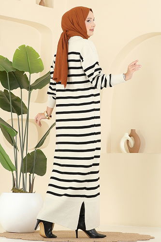 moda selvim الفستان سكري 502OZN1046 - Thumbnail