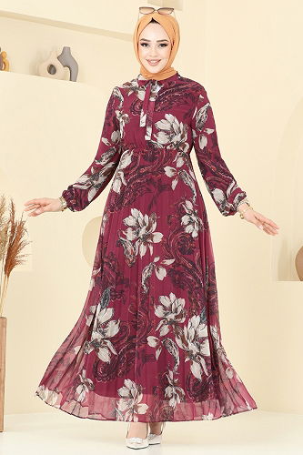 moda selvim الفستان كرزي 5035ANT466 - Thumbnail