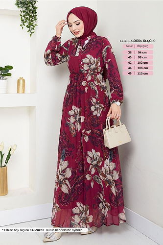 moda selvim الفستان كرزي 5035ANT904-M - Thumbnail