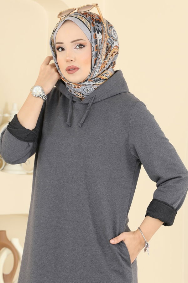 Modaselvim الفساتين الفستان رمادي غامق 5042UZ662