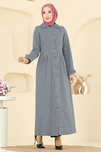 moda selvim الفستان أزرق فاتح 5081ERK1158 - Thumbnail